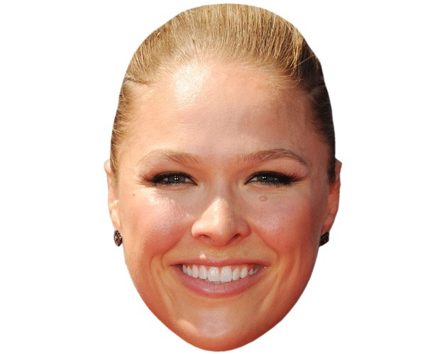 A Cardboard Celebrity Mask of Ronda Rousey