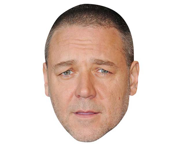 A Cardboard Celebrity Mask of Russell Crowe