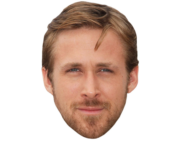 Card Face and Fancy Dress Mask Ryan Gosling Celebrity Mask 