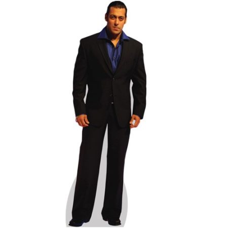 A Lifesize Cardboard Cutout of Salman Khan wearing black
