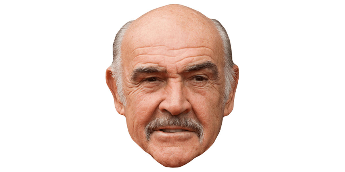 Maske aus Karton Young Sean Connery 