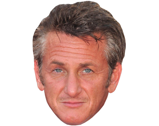 A Cardboard Celebrity Mask of Sean Penn
