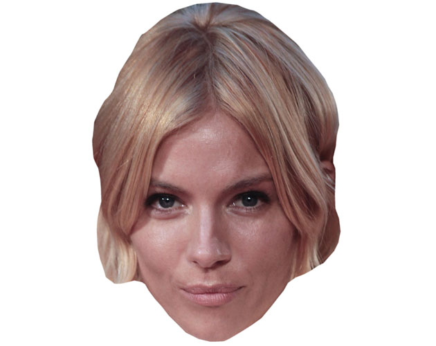 A Cardboard Celebrity Mask of Sienna Miller