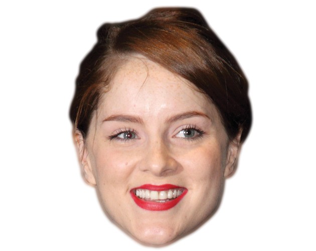 A Cardboard Celebrity Mask of Sophie Rundle
