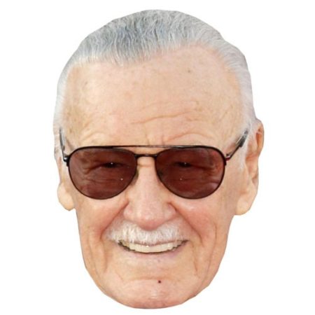 A Cardboard Celebrity Mask of Stan Lee