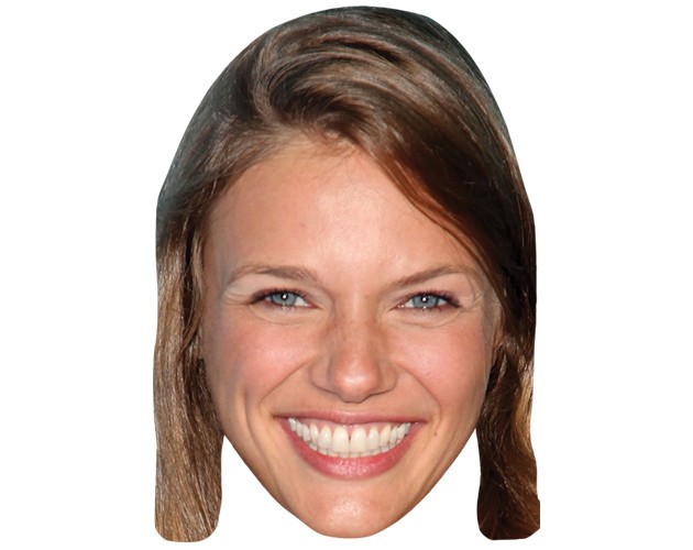 A Cardboard Celebrity Mask of Tracy Spiridakos