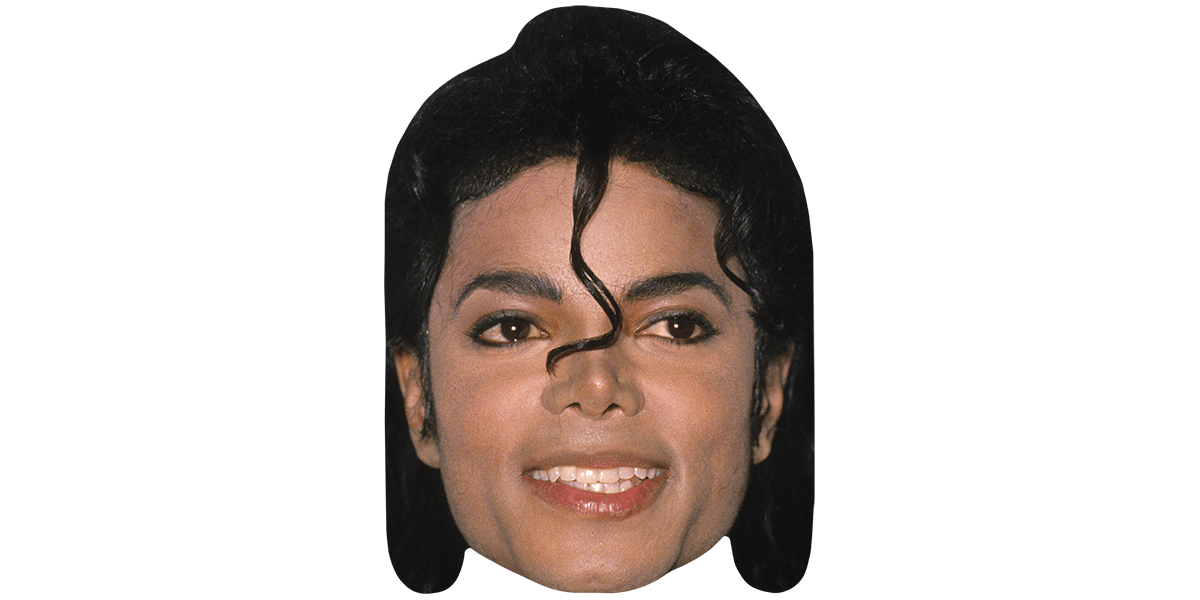Michael Jackson Card Face and Fancy Dress Mask Curl Celebrity Mask 