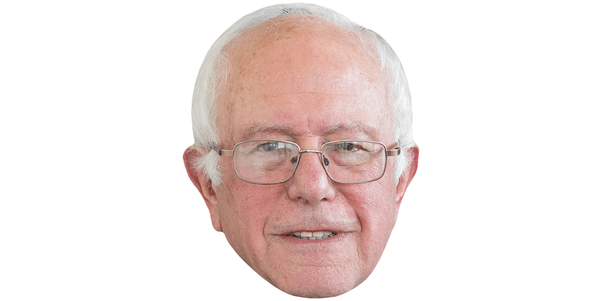 Big Head Larger Than Life mask. Statesman Celebrity Cutouts Bernie Sanders