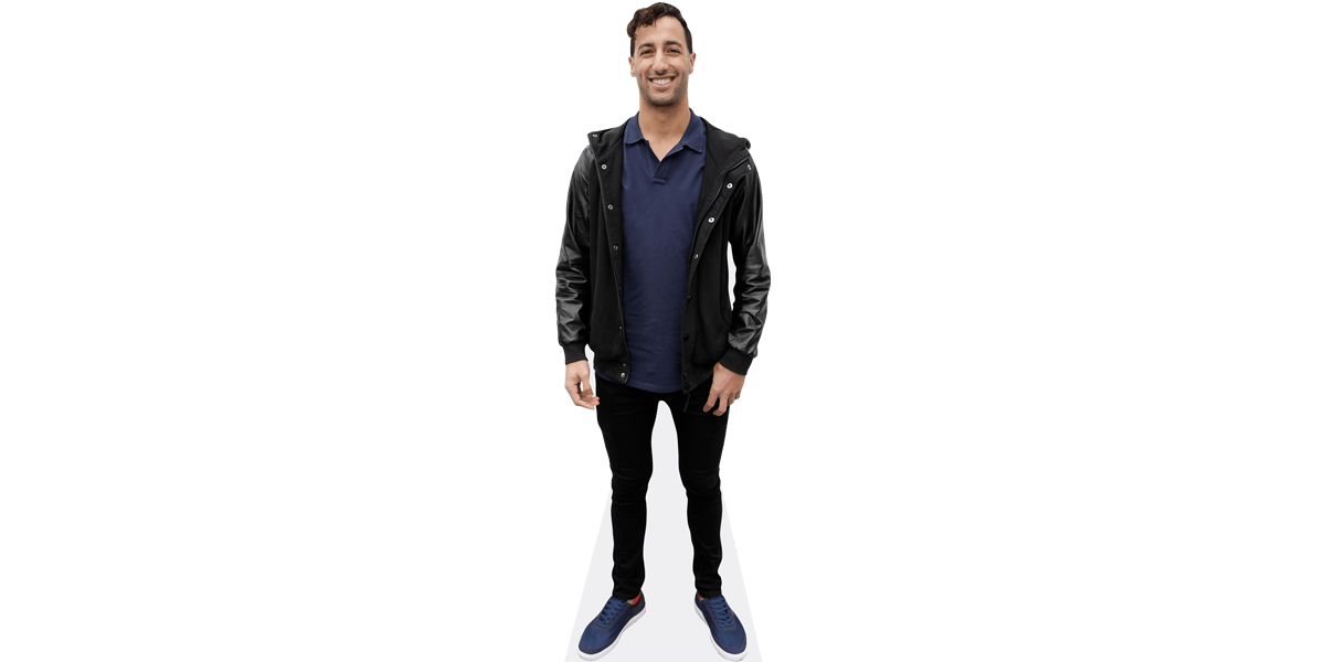 Leather Jacket lifesize Daniel Ricciardo Standee. Cardboard Cutout 
