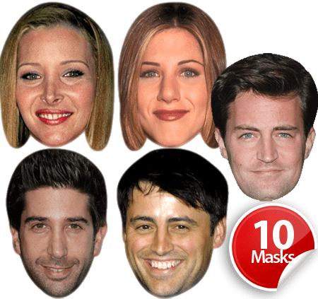 Friends Mask TV Sitcom 6 Mask Pack - Celebrity Cutouts