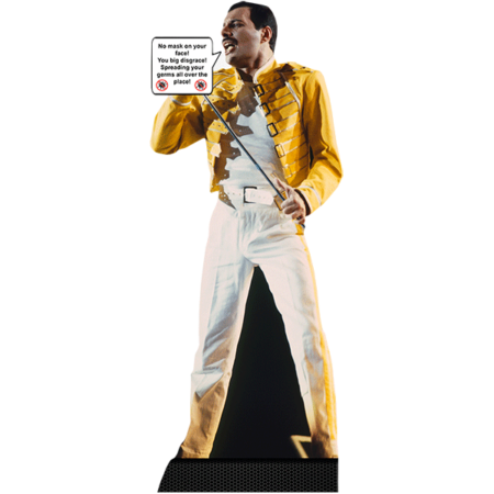 Featured image for “Freddie Mercury (Social Distance) Cardboard Cutout”
