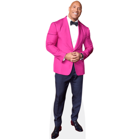 Featured image for “Dwayne 'The Rock' Johnson (Pink Suit) Cardboard Cutout”