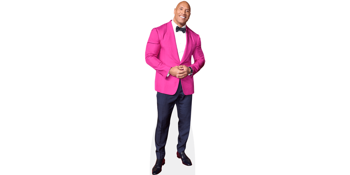Dwayne 'The Rock' Johnson (Pink Suit) Cardboard Cutout Celebrity ...
