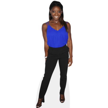 Featured image for “Simone Biles (Blue Top) Cardboard Cutout”