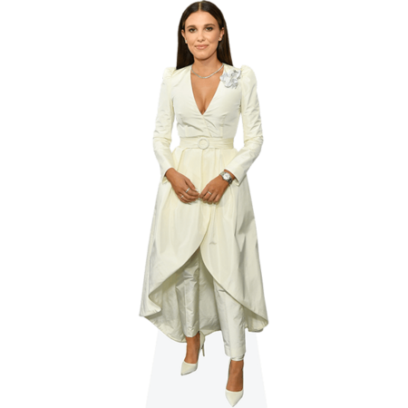 Featured image for “Millie Bobby Brown (White Outfit) Cardboard Cutout”