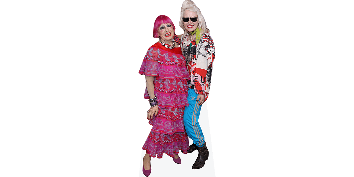 Featured image for “Zandra Rhodes And Pam Hogg (Duo) Mini Celebrity Cutout”