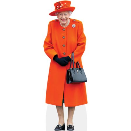 Featured image for “HRH The Queen (Orange Outfit) Cardboard Cutout”