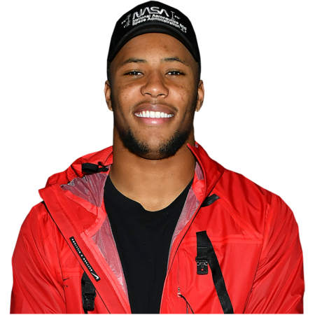 Featured image for “Saquon Barkley (Red Jacket) Half Body Buddy Cutout”