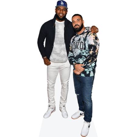 Featured image for “Lebron James And Aubrey Drake Graham (Duo) Mini Celebrity Cutout”
