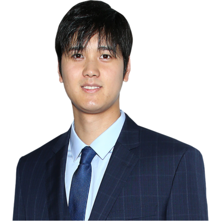 Featured image for “Shohei Ohtani (Blue Suit) Half Body Buddy Cutout”