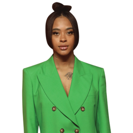 Featured image for “Yinka Bokinni (Green Suit) Half Body Buddy Cutout”
