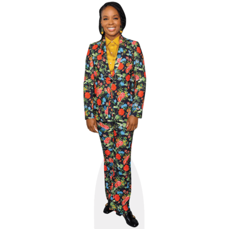 Featured image for “Amber Ruffin (Floral) Cardboard Cutout”