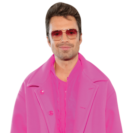 Featured image for “Sebastian Stan (Bright Pink) Half Body Buddy Cutout”