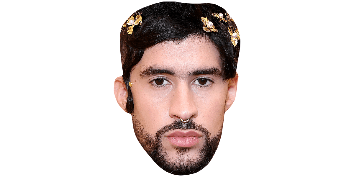 Bad Bunny (Beard) Big Head - Celebrity Cutouts