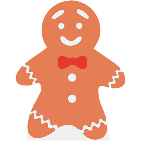 Featured image for “Christmas Cutout (Gingerbread Man 1) Cardboard Cutout 89cm, Mini Cutout 30cm”