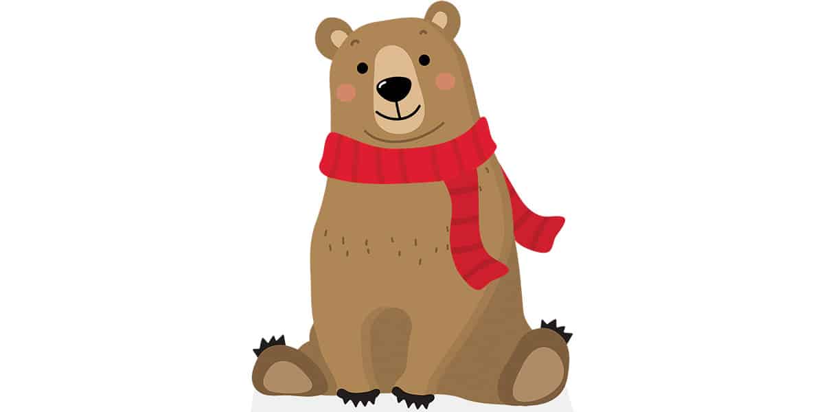 Christmas Cutout (Bear 1) Cardboard Cutout 88cm, Mini Cutout 26cm ...