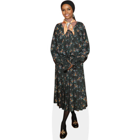 Featured image for “Halima Aden (Floral) Cardboard Cutout”