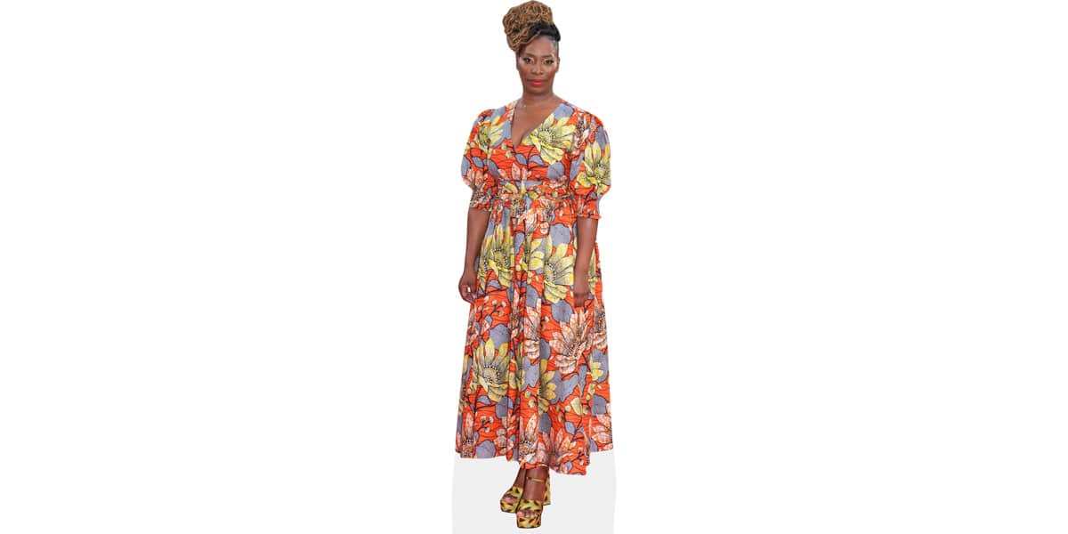 Tanya Moodie (Colourful Dress) Cardboard Cutout - Celebrity Cutouts