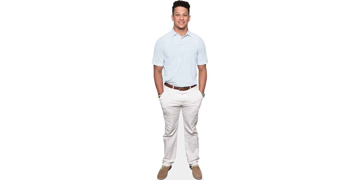 Patrick Mahomes (White Outfit) Cardboard Cutout Celebrity Cutouts