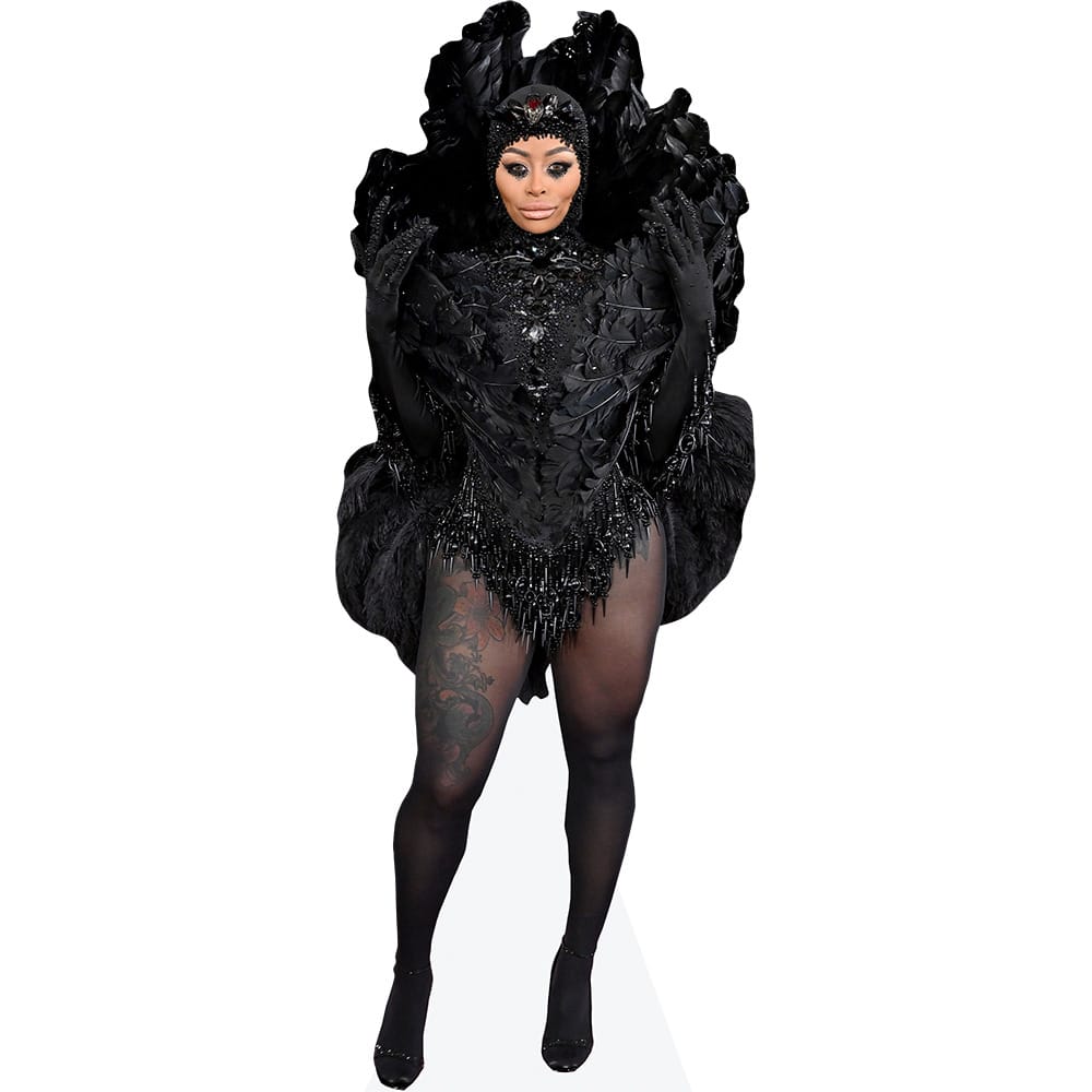 Blac Chyna (Black Outfit) Cardboard Cutout Available in Life-Size or Mini – Perfect for Parties, Displays & Collectibles. Great for Photos, Gifts & 