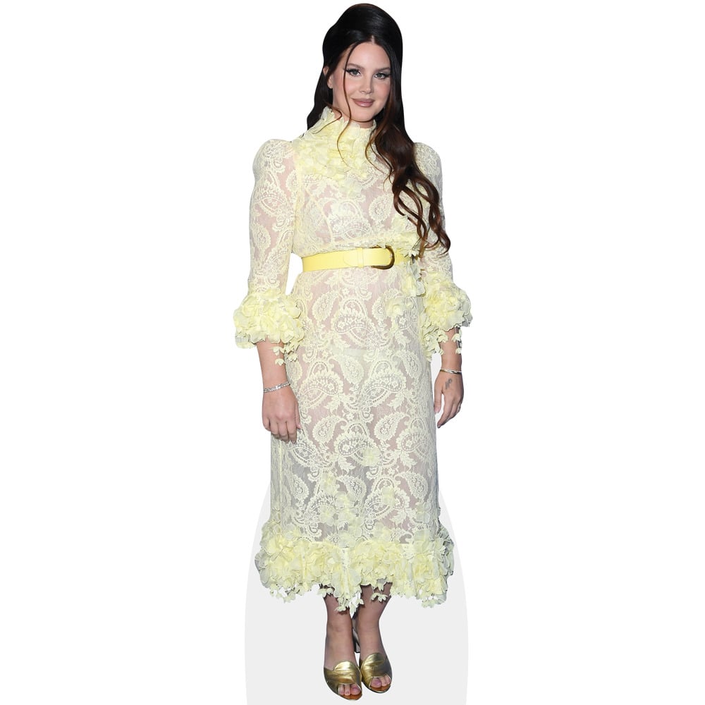 Lana Del Rey (Yellow Dress) Cardboard Cutout Available in Life-Size or Mini Perfect for Parties, Displays & Collectibles. Great for Photos, Gifts & ... Lana Del Rey (Yellow Dress) Cardboard Cutout Available in Life-Size or Mini Perfect for Parties, Displays & Collectibles. Great for Photos, Gifts & ...
