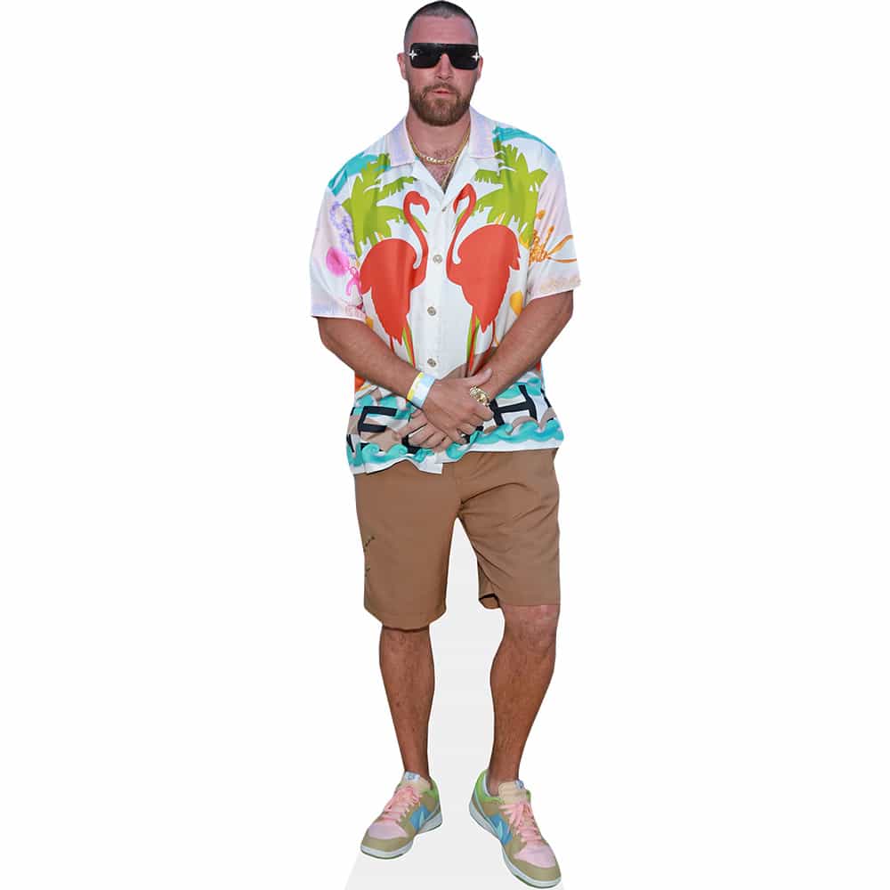 Travis Kelce (Shorts) Cardboard Cutout Celebrity Cutouts