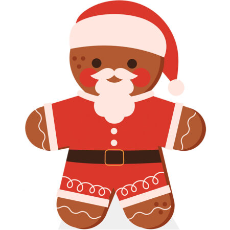 Featured image for “Christmas Cutout (Gingerbread Man 2) Cardboard Cutout 82cm, Mini Cutout 30cm”