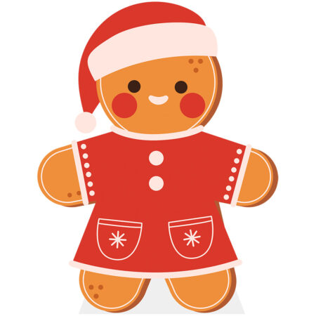 Featured image for “Christmas Cutout (Gingerbread Woman 1) Cardboard Cutout 80cm, Mini Cutout 30cm”
