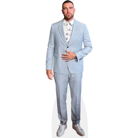 Featured image for “Travis Kelce (Blue Suit) Cardboard Cutout”