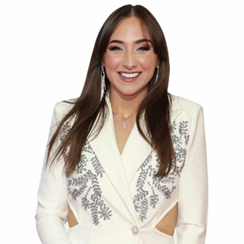 Sydnie Christmas (White Suit) Buddy - Torso Up Cutout - Celebrity Cutouts